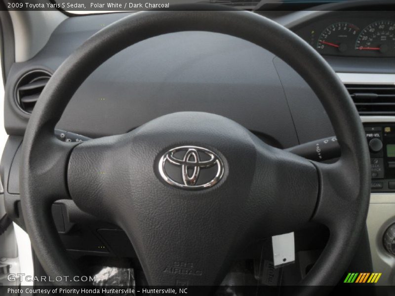 Polar White / Dark Charcoal 2009 Toyota Yaris S Sedan