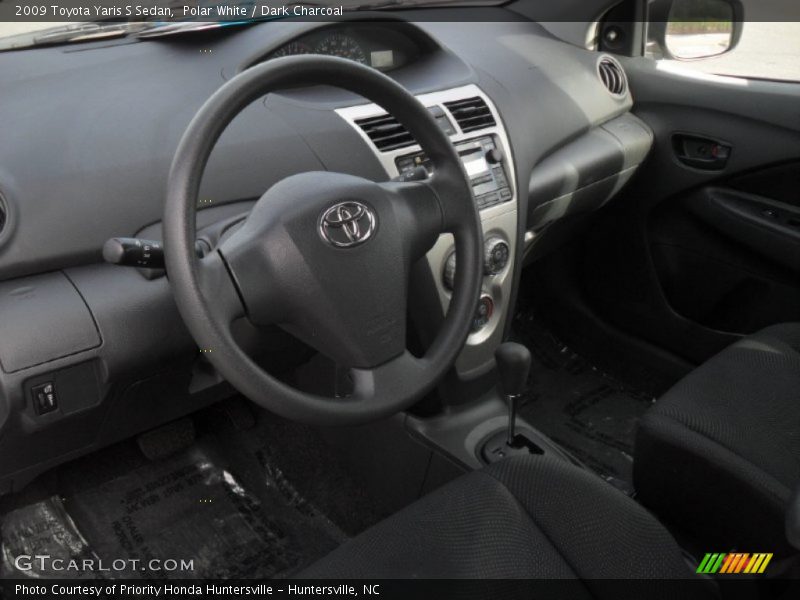 Polar White / Dark Charcoal 2009 Toyota Yaris S Sedan