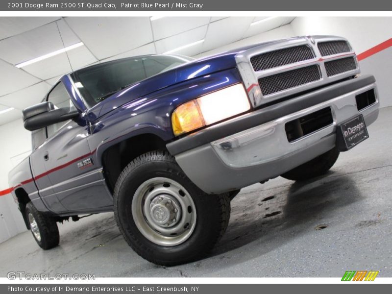 Patriot Blue Pearl / Mist Gray 2001 Dodge Ram 2500 ST Quad Cab