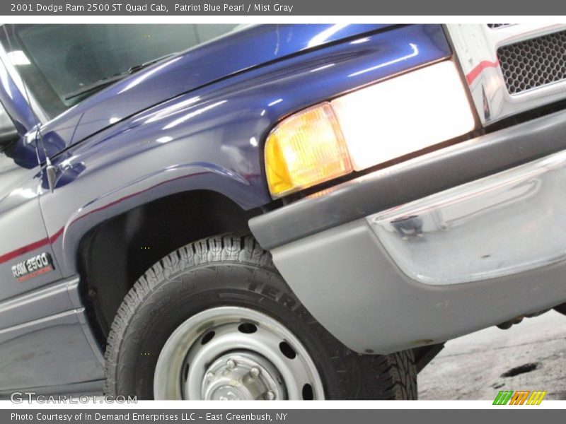 Patriot Blue Pearl / Mist Gray 2001 Dodge Ram 2500 ST Quad Cab