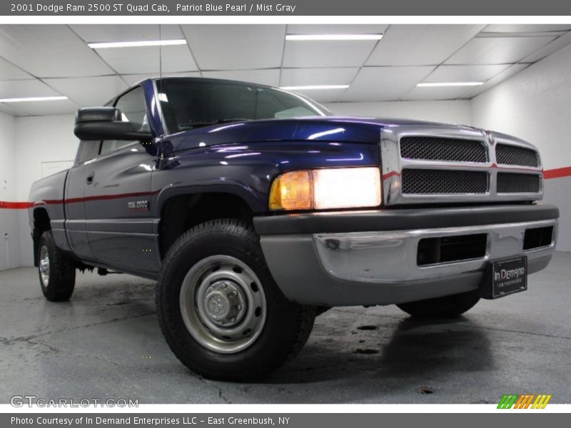 Patriot Blue Pearl / Mist Gray 2001 Dodge Ram 2500 ST Quad Cab