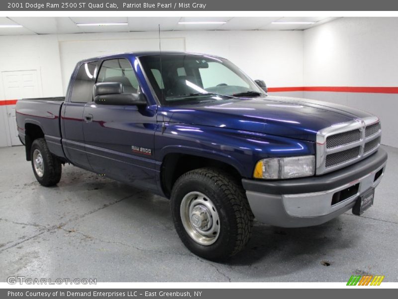 Patriot Blue Pearl / Mist Gray 2001 Dodge Ram 2500 ST Quad Cab