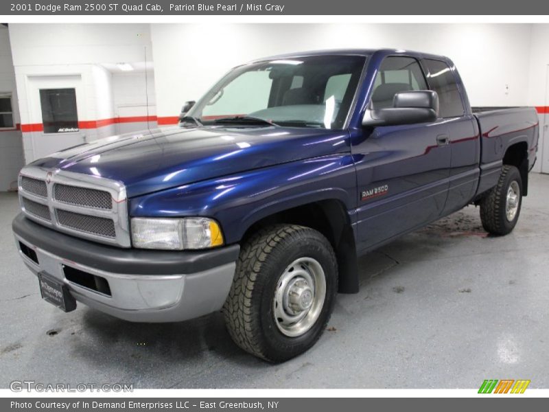 Patriot Blue Pearl / Mist Gray 2001 Dodge Ram 2500 ST Quad Cab