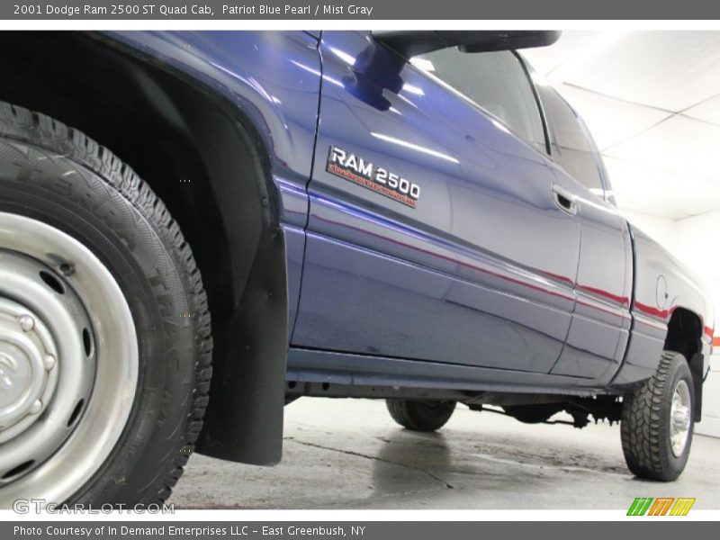 Patriot Blue Pearl / Mist Gray 2001 Dodge Ram 2500 ST Quad Cab