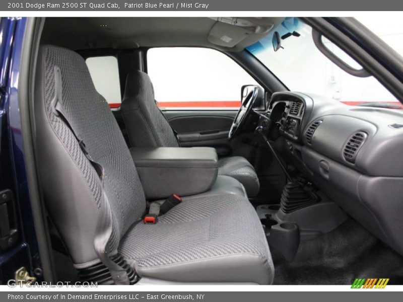 Patriot Blue Pearl / Mist Gray 2001 Dodge Ram 2500 ST Quad Cab