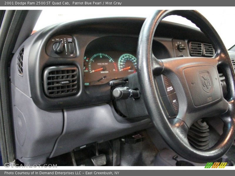 Patriot Blue Pearl / Mist Gray 2001 Dodge Ram 2500 ST Quad Cab