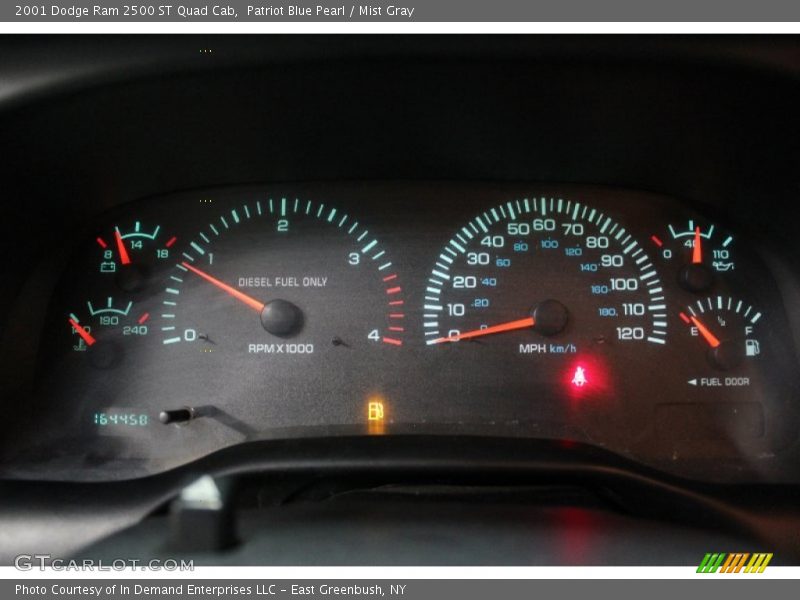 Patriot Blue Pearl / Mist Gray 2001 Dodge Ram 2500 ST Quad Cab