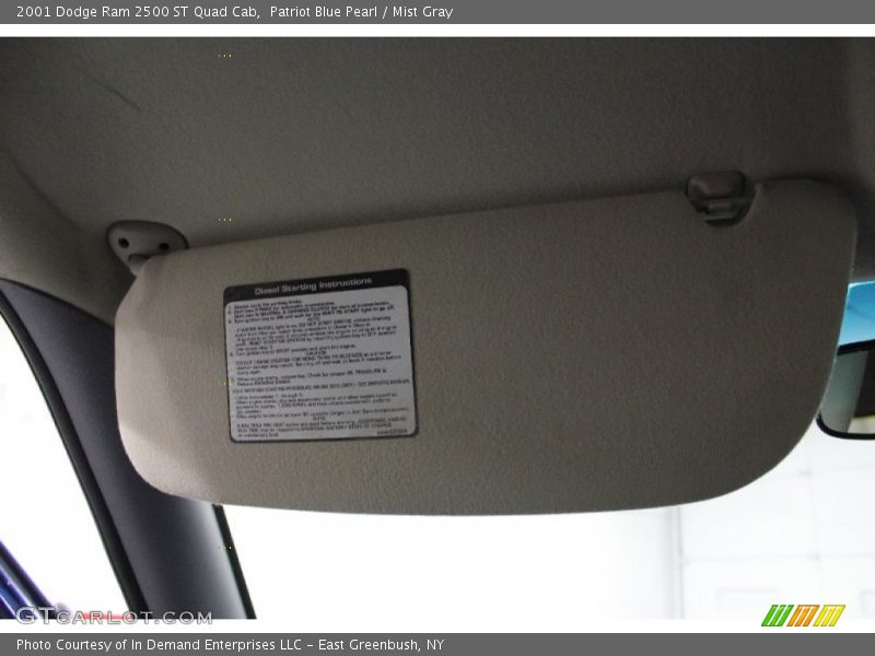 Patriot Blue Pearl / Mist Gray 2001 Dodge Ram 2500 ST Quad Cab