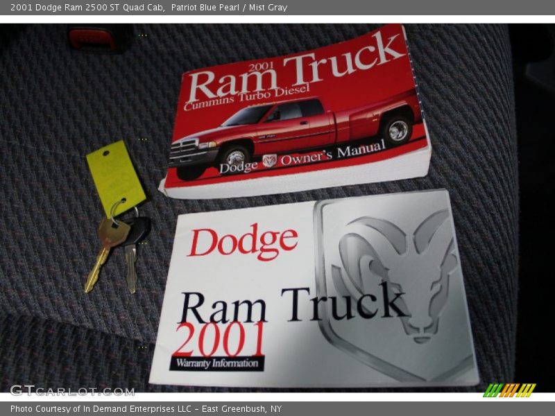 Patriot Blue Pearl / Mist Gray 2001 Dodge Ram 2500 ST Quad Cab