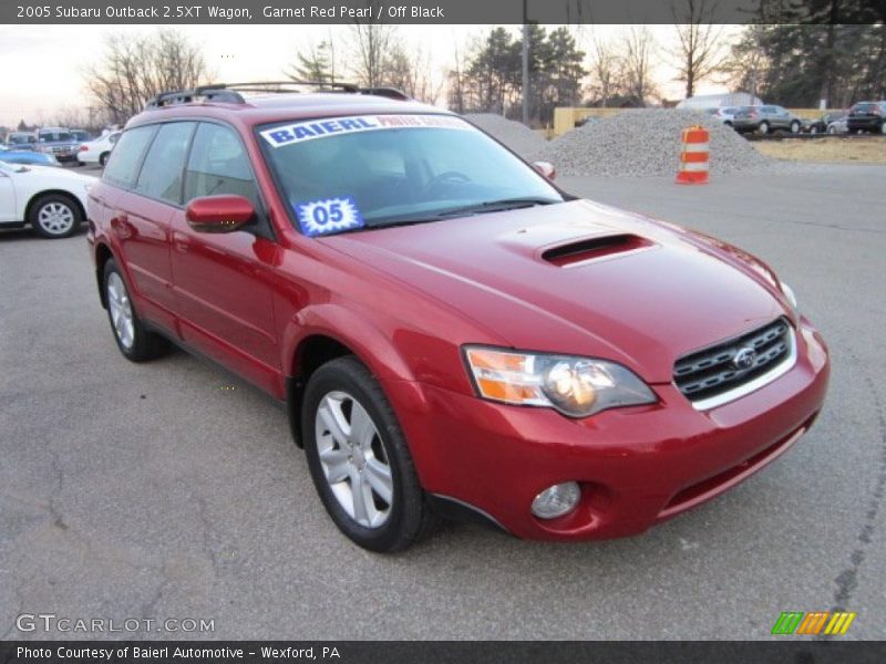 Garnet Red Pearl / Off Black 2005 Subaru Outback 2.5XT Wagon