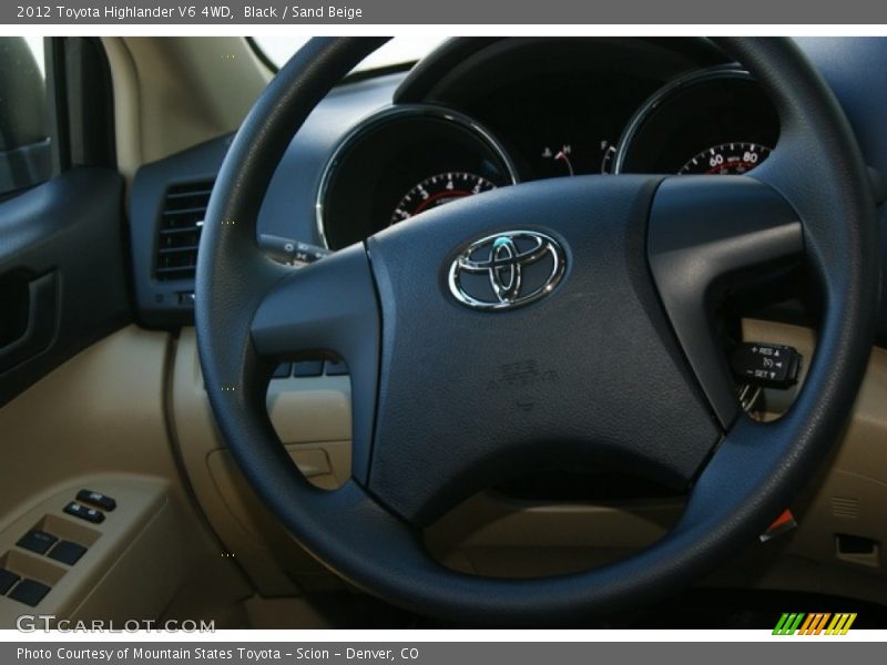 Black / Sand Beige 2012 Toyota Highlander V6 4WD