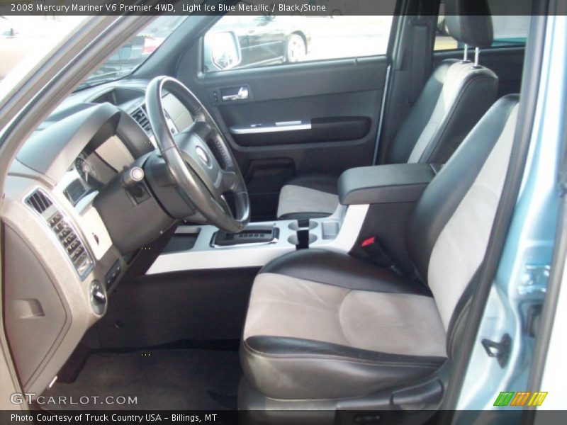 Light Ice Blue Metallic / Black/Stone 2008 Mercury Mariner V6 Premier 4WD