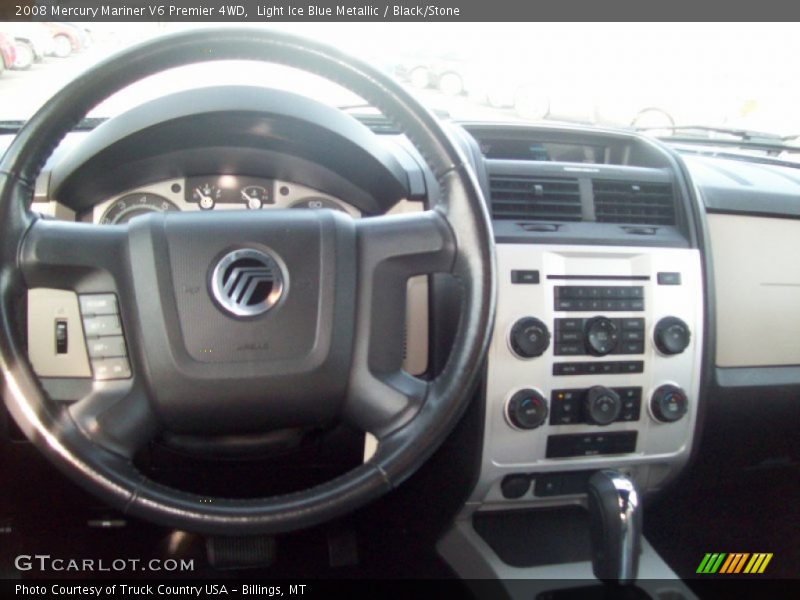 Light Ice Blue Metallic / Black/Stone 2008 Mercury Mariner V6 Premier 4WD