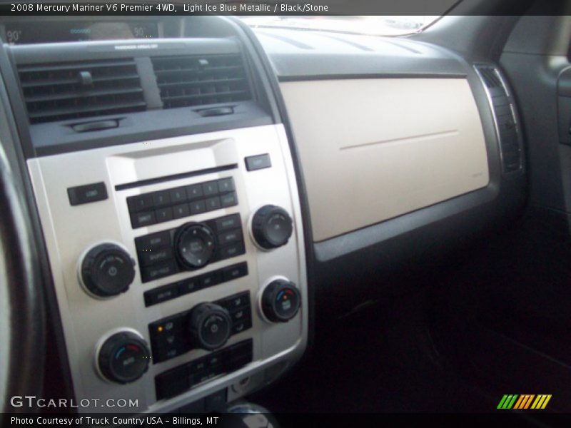 Light Ice Blue Metallic / Black/Stone 2008 Mercury Mariner V6 Premier 4WD