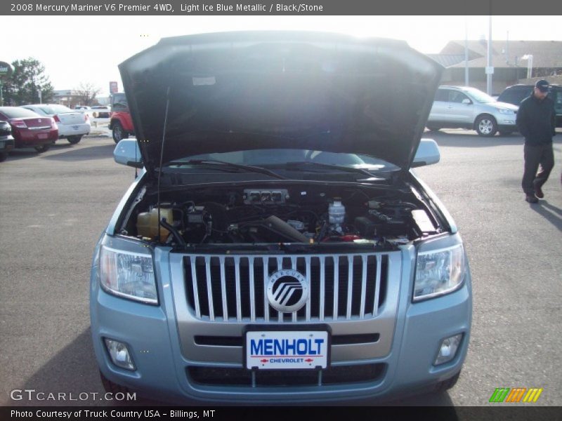 Light Ice Blue Metallic / Black/Stone 2008 Mercury Mariner V6 Premier 4WD