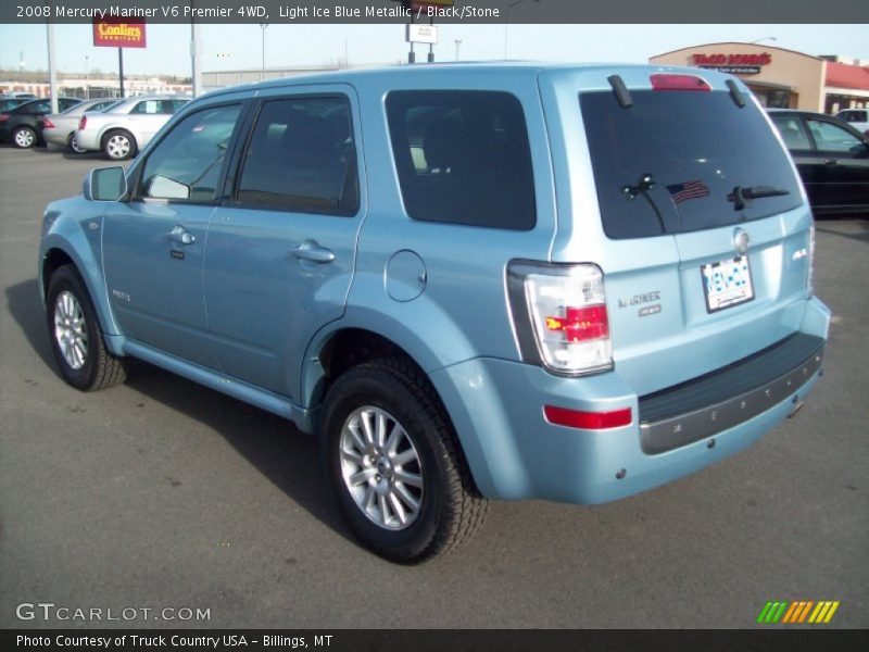 Light Ice Blue Metallic / Black/Stone 2008 Mercury Mariner V6 Premier 4WD