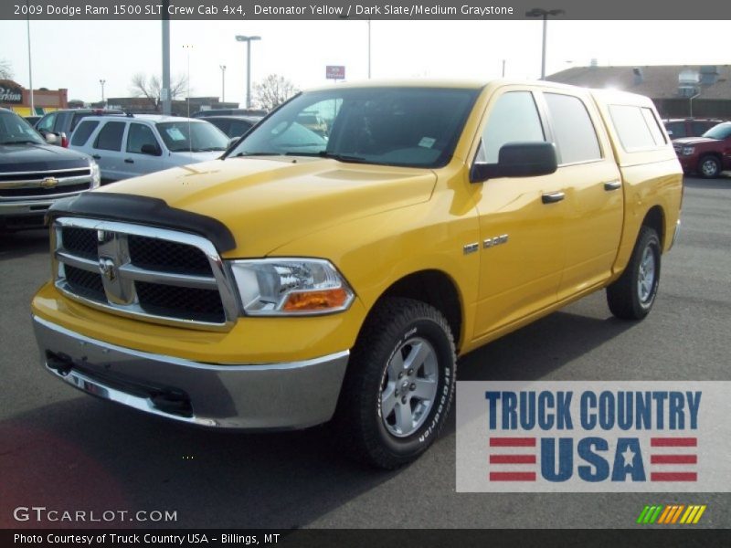 Detonator Yellow / Dark Slate/Medium Graystone 2009 Dodge Ram 1500 SLT Crew Cab 4x4