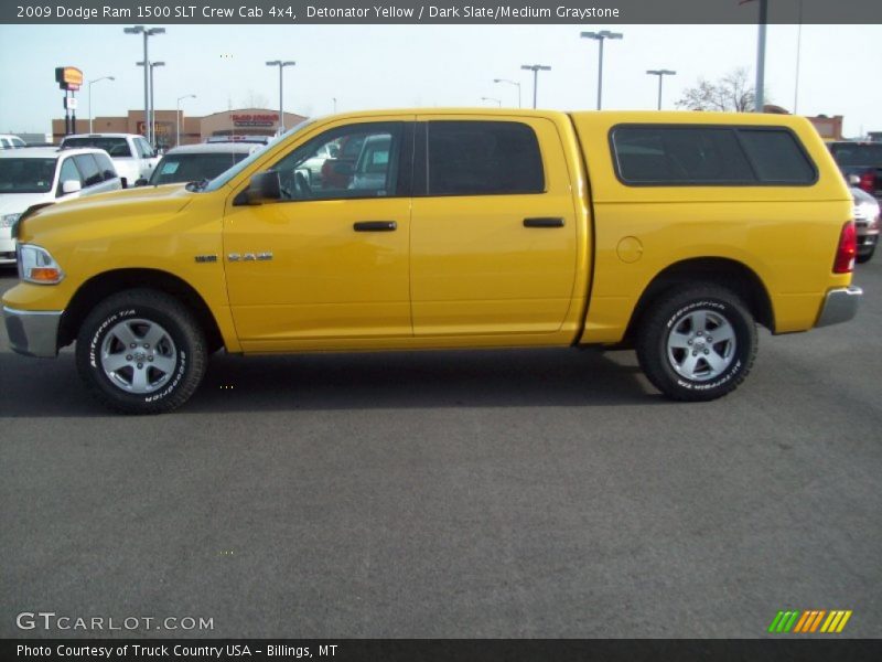 Detonator Yellow / Dark Slate/Medium Graystone 2009 Dodge Ram 1500 SLT Crew Cab 4x4