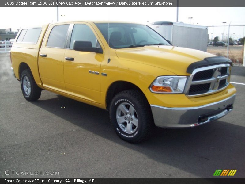 Detonator Yellow / Dark Slate/Medium Graystone 2009 Dodge Ram 1500 SLT Crew Cab 4x4