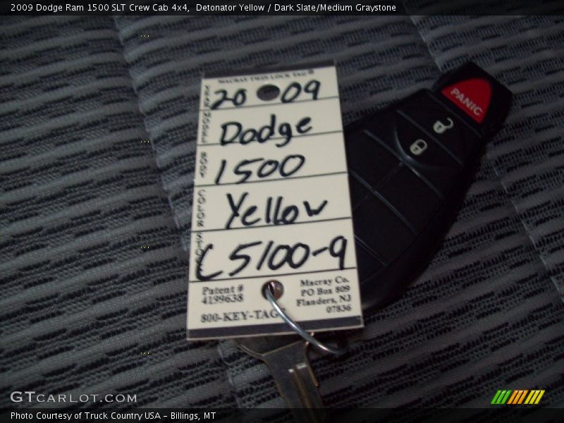 Detonator Yellow / Dark Slate/Medium Graystone 2009 Dodge Ram 1500 SLT Crew Cab 4x4