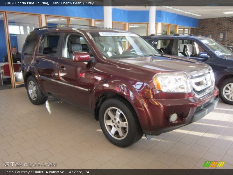 Dark Cherry Pearl / Gray 2009 Honda Pilot Touring