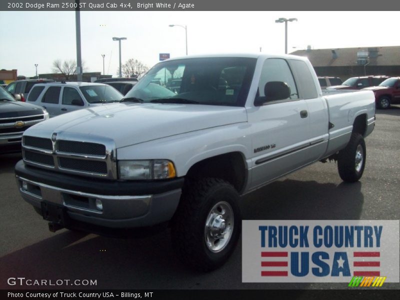 Bright White / Agate 2002 Dodge Ram 2500 ST Quad Cab 4x4