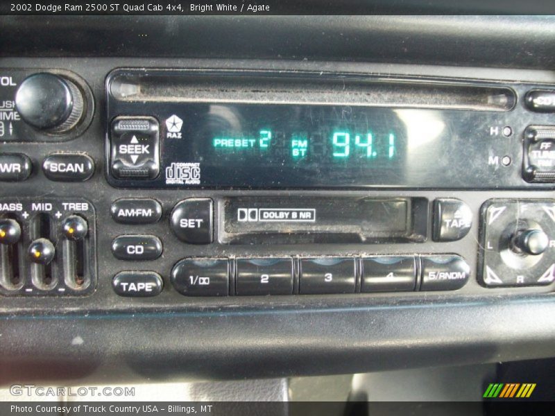 Bright White / Agate 2002 Dodge Ram 2500 ST Quad Cab 4x4