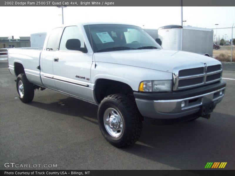 Bright White / Agate 2002 Dodge Ram 2500 ST Quad Cab 4x4