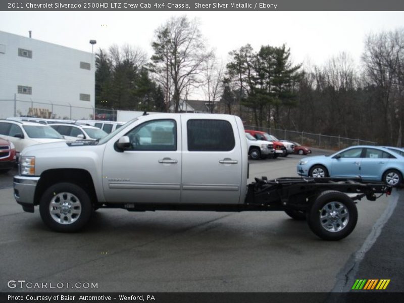Sheer Silver Metallic / Ebony 2011 Chevrolet Silverado 2500HD LTZ Crew Cab 4x4 Chassis
