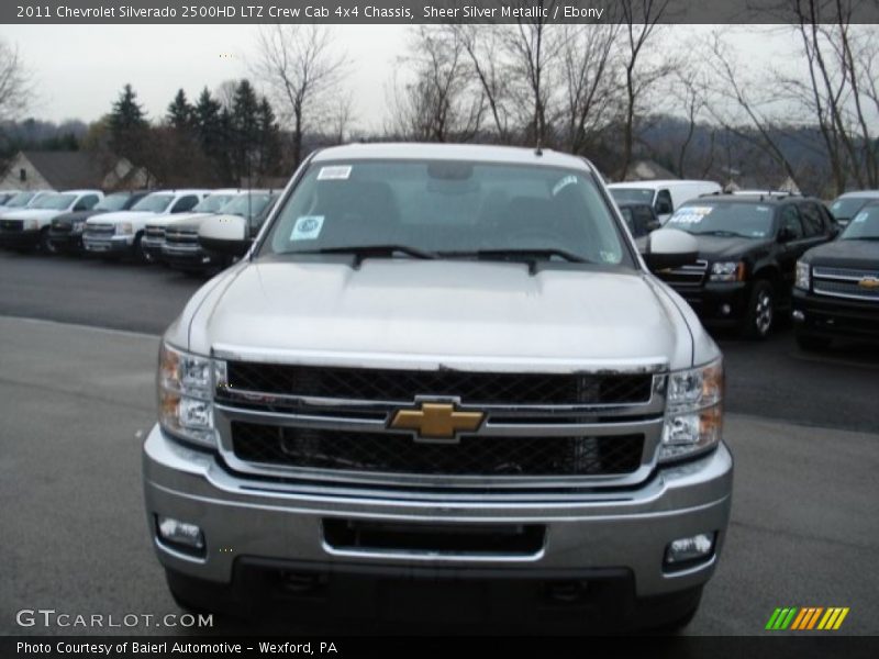 Sheer Silver Metallic / Ebony 2011 Chevrolet Silverado 2500HD LTZ Crew Cab 4x4 Chassis