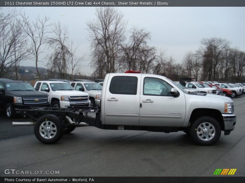 Sheer Silver Metallic / Ebony 2011 Chevrolet Silverado 2500HD LTZ Crew Cab 4x4 Chassis