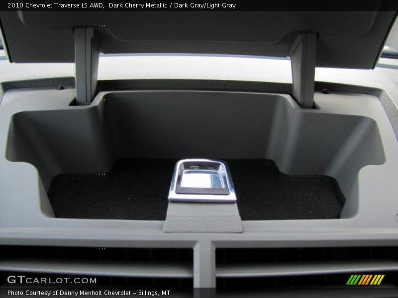 Dark Cherry Metallic / Dark Gray/Light Gray 2010 Chevrolet Traverse LS AWD