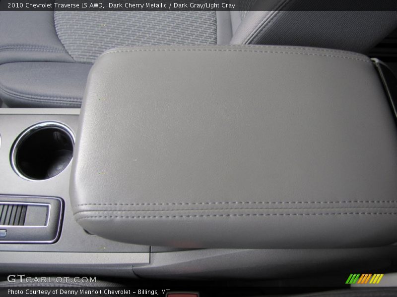 Dark Cherry Metallic / Dark Gray/Light Gray 2010 Chevrolet Traverse LS AWD