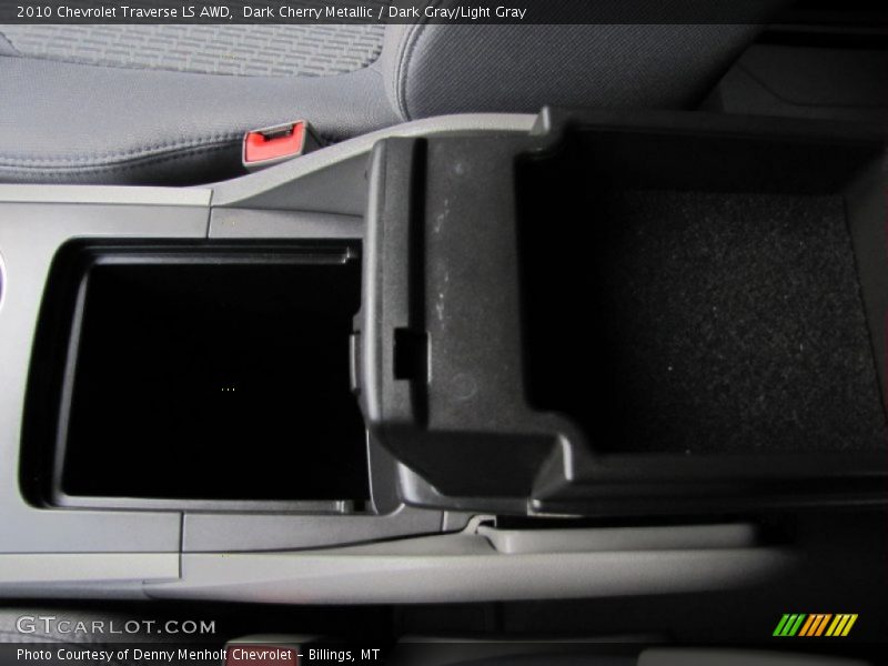 Dark Cherry Metallic / Dark Gray/Light Gray 2010 Chevrolet Traverse LS AWD