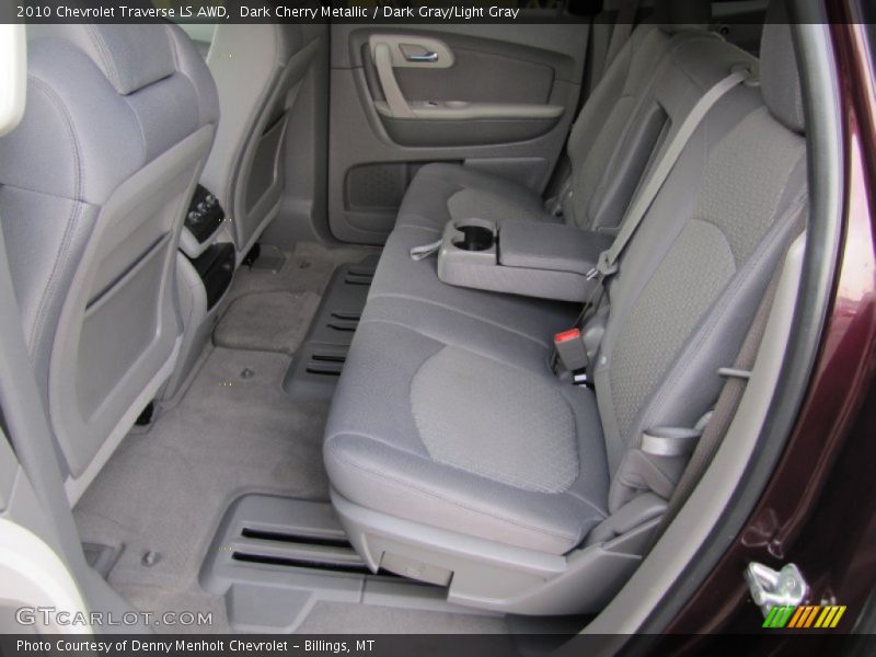 Dark Cherry Metallic / Dark Gray/Light Gray 2010 Chevrolet Traverse LS AWD