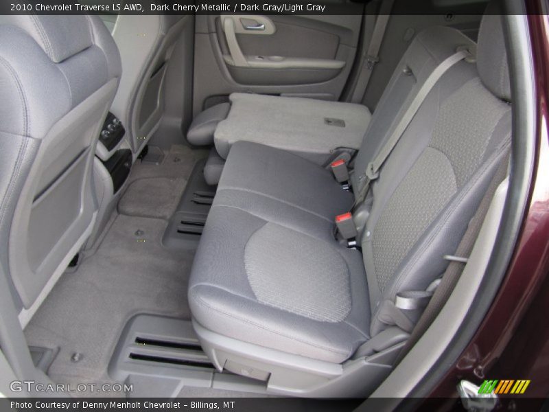 Dark Cherry Metallic / Dark Gray/Light Gray 2010 Chevrolet Traverse LS AWD