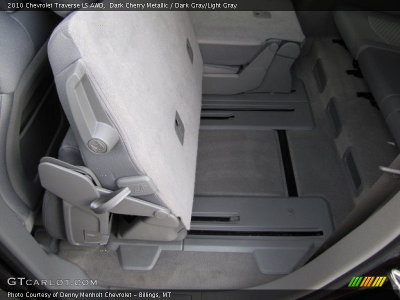 Dark Cherry Metallic / Dark Gray/Light Gray 2010 Chevrolet Traverse LS AWD