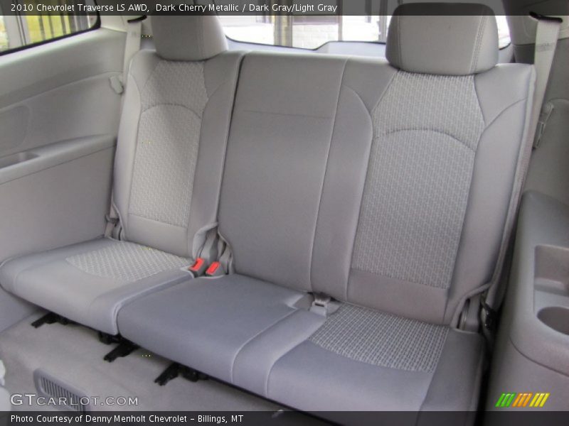 Dark Cherry Metallic / Dark Gray/Light Gray 2010 Chevrolet Traverse LS AWD