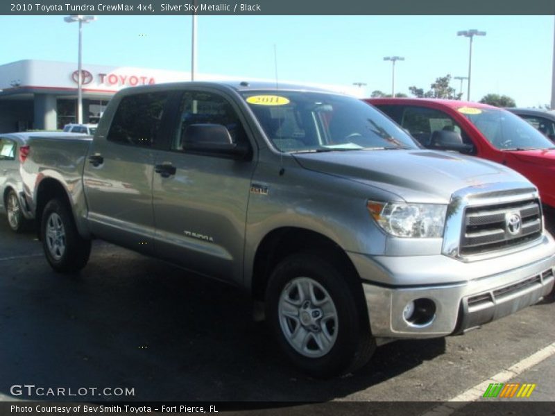 Silver Sky Metallic / Black 2010 Toyota Tundra CrewMax 4x4