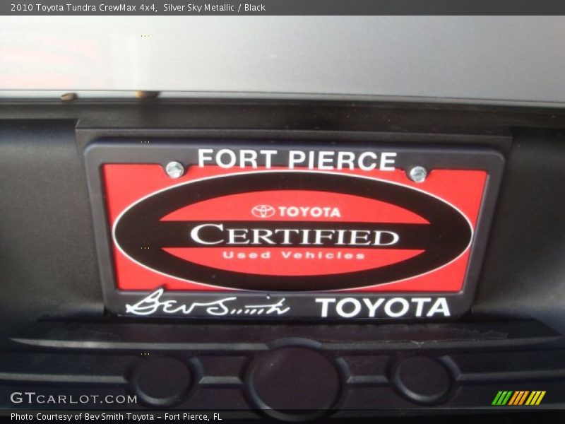 Silver Sky Metallic / Black 2010 Toyota Tundra CrewMax 4x4