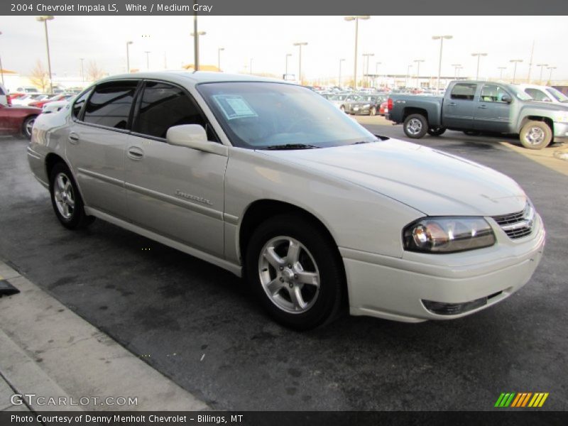 White / Medium Gray 2004 Chevrolet Impala LS