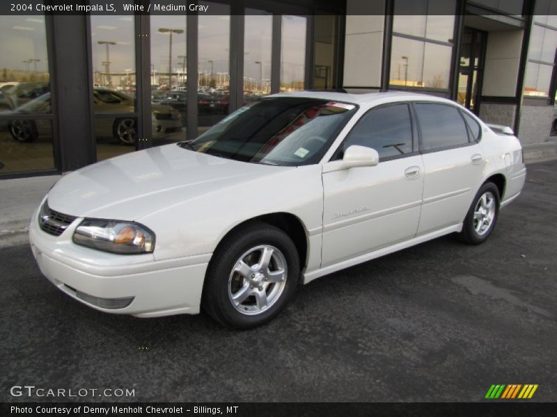 White / Medium Gray 2004 Chevrolet Impala LS