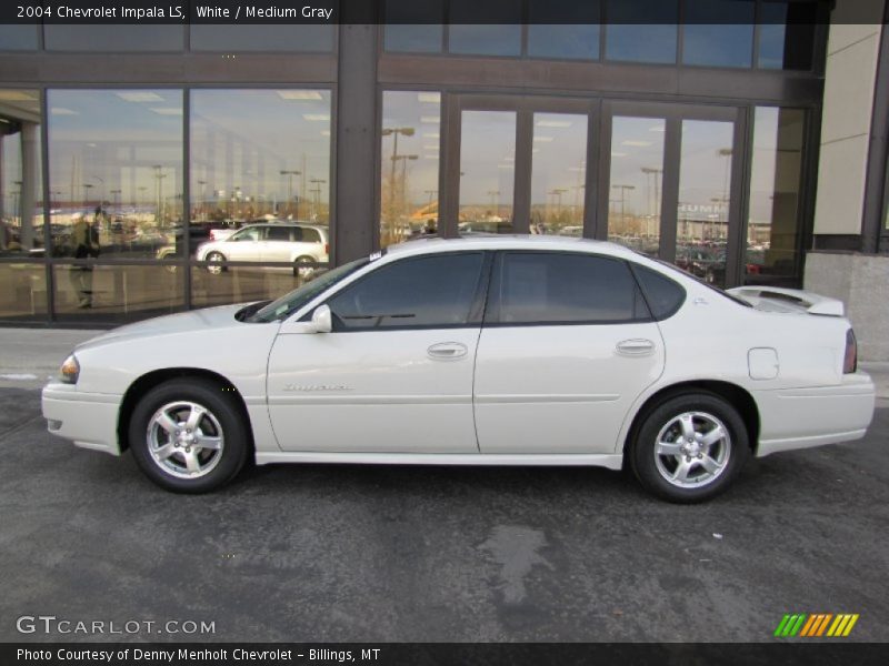 White / Medium Gray 2004 Chevrolet Impala LS