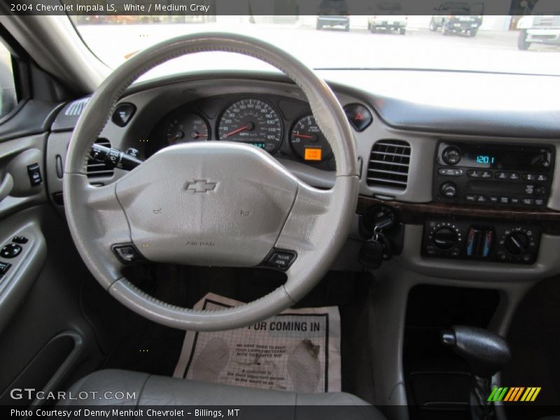 White / Medium Gray 2004 Chevrolet Impala LS