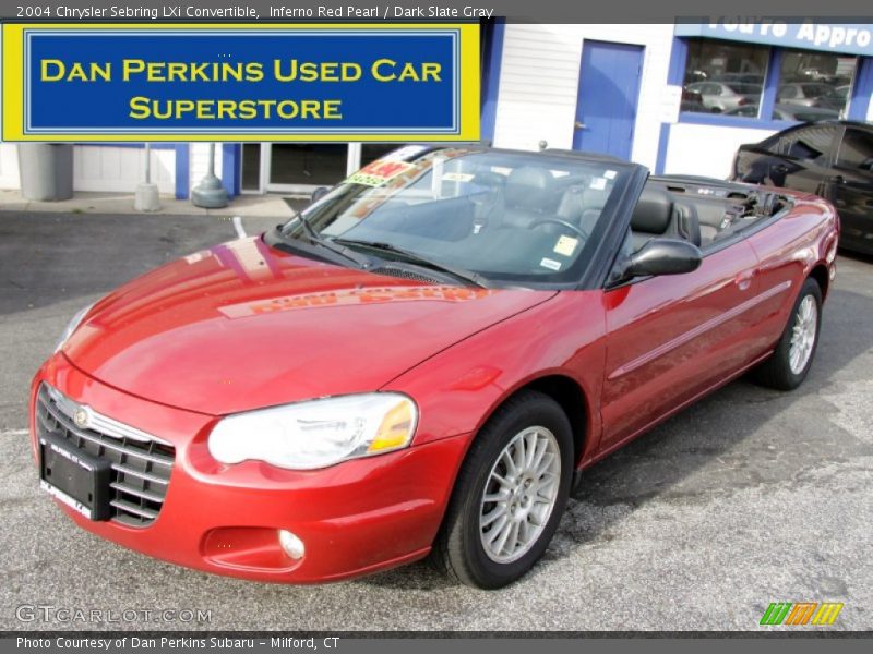 Inferno Red Pearl / Dark Slate Gray 2004 Chrysler Sebring LXi Convertible