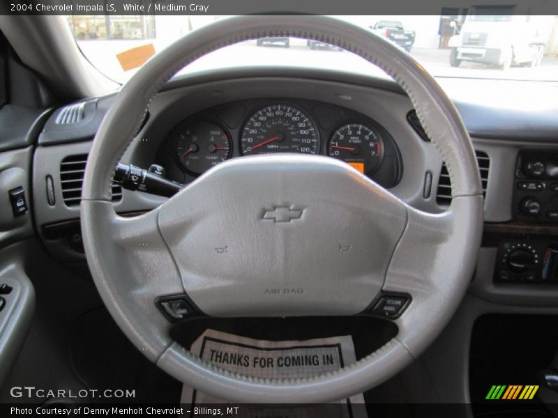 White / Medium Gray 2004 Chevrolet Impala LS