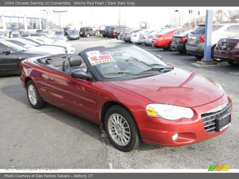 Inferno Red Pearl / Dark Slate Gray 2004 Chrysler Sebring LXi Convertible