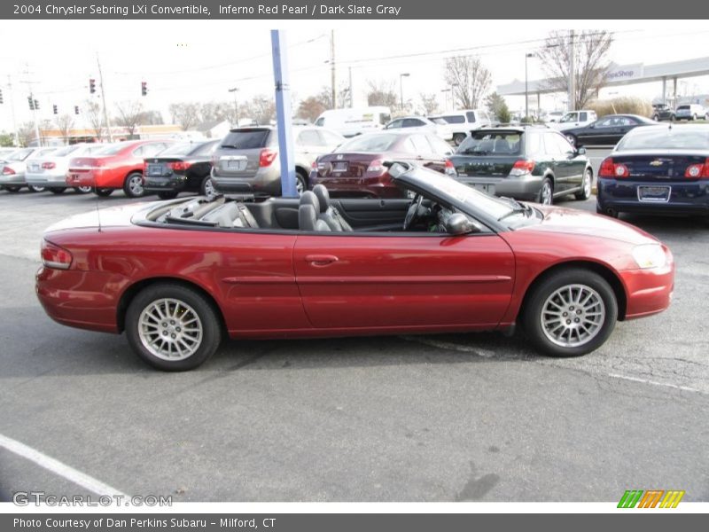 Inferno Red Pearl / Dark Slate Gray 2004 Chrysler Sebring LXi Convertible