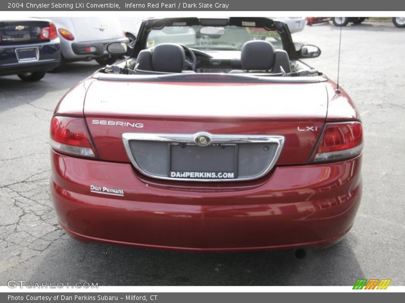 Inferno Red Pearl / Dark Slate Gray 2004 Chrysler Sebring LXi Convertible