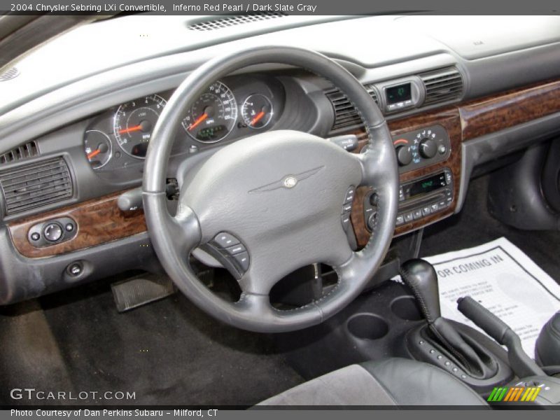Inferno Red Pearl / Dark Slate Gray 2004 Chrysler Sebring LXi Convertible